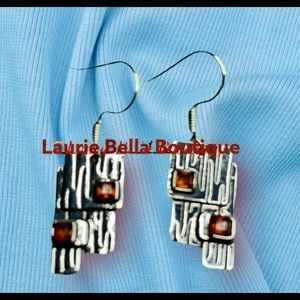 Silver and Topaz Earrings